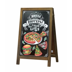 Меловой штендер 850 мм двусторонний с росписью - интернет-магазин КленМаркет.ру