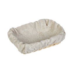 ЧЕХОЛ ДЛЯ КОРЗИНКИ ЛЁН С ПОЛИЭСТЕРОМ СЕРЫЙ узор 2259 (кт1915 кт1914 прямоугольный) - интернет-магазин КленМаркет.ру