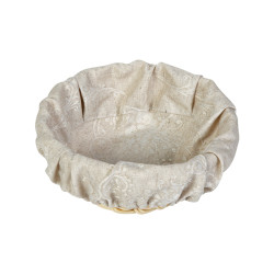 Чехол для корзинки лен с полиэстром серый узор 2259 (кт1898 кт1899 круглый) - интернет-магазин КленМаркет.ру