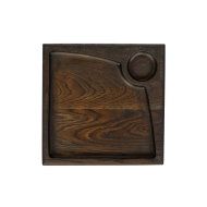 Доска для подачи 245х245 мм с отделением для соусника