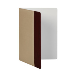 Папка для меню белая с тиснением и красной вставкой [HY011] - интернет-магазин КленМаркет.ру