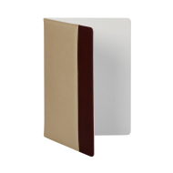 Папка для меню белая с тиснением и красной вставкой [HY011]