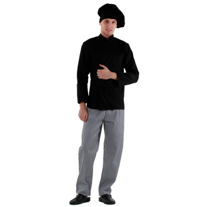 Куртка шеф-повара черная мужская [00001] - интернет-магазин КленМаркет.ру