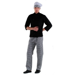 Куртка шеф-повара черная на кнопках [00005] - интернет-магазин КленМаркет.ру