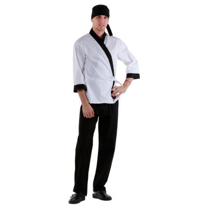 Куртка сушиста белая с отделкой черного цвета [00007]  - интернет-магазин КленМаркет.ру