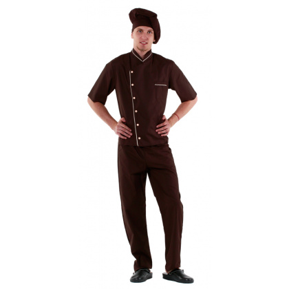 Куртка шеф-повара (диагональ) коричневая [00003] - интернет-магазин КленМаркет.ру