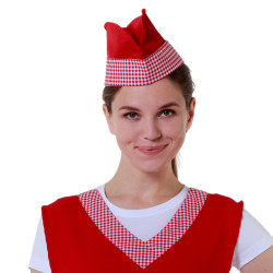 Пилотка продавца красная с клеткой - интернет-магазин КленМаркет.ру