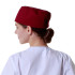 Шапочка повара «Таблетка» бордовая [00400]  - интернет-магазин КленМаркет.ру