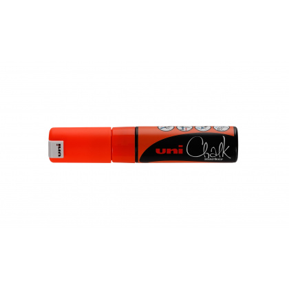 Маркер «Оранжевый неон» для оконных и стеклянных поверхностей Uni Chalk PWE-8K - интернет-магазин КленМаркет.ру