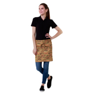 Фартук официанта короткий чай надписи[00303] 