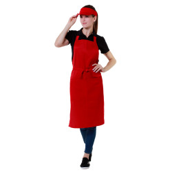 Фартук «Гриль» красный [00301]  - интернет-магазин КленМаркет.ру