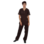 Блузон женский без пуговиц коричневый [00011]