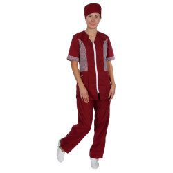 Блузон женский на молнии бордовый [00008] - интернет-магазин КленМаркет.ру