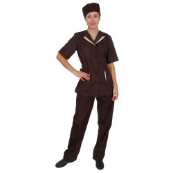 Блузон женский на пуговицах коричневый [00009] - интернет-магазин КленМаркет.ру