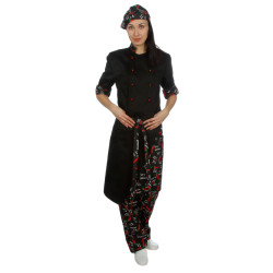 Фартук на поясе чёрный+перец [00306]  - интернет-магазин КленМаркет.ру