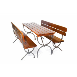 Пивной гарнитур складной (стол 1800х600 мм. и скамья 2 шт.) Вишня - интернет-магазин КленМаркет.ру