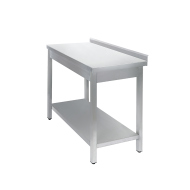 СТОЛ универсальный Luxstahl СПУ-13/6 со сплошной полкой нерж.