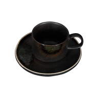 Чайная пара «Corone Rustico» 265 мл черный с зеленым