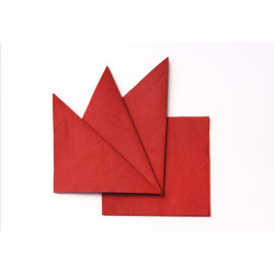 Салфетка бумажная красная 240х240 мм 400 шт - интернет-магазин КленМаркет.ру