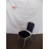 Стул банкетный [YF-561] цвет серебро/синий с металлическим декором Б/У