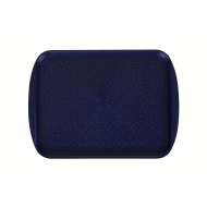 Поднос столовый 415х305 мм с ручками темно-синий