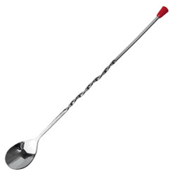 Ложка барная 300 мм с красной кнопкой [02050129, BRS12K] - интернет-магазин КленМаркет.ру