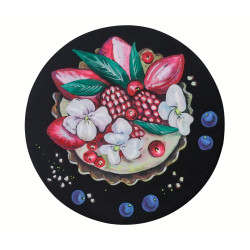 Доска меловая круглая «Клубника» D = 300 мм, без рамы  - интернет-магазин КленМаркет.ру