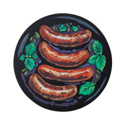 Доска меловая круглая «Колбаски» D = 300 мм, без рамы  - интернет-магазин КленМаркет.ру