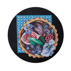 Доска меловая круглая «Корзиночка ягодная» D = 300 мм, без рамы  - интернет-магазин КленМаркет.ру