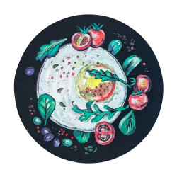 Доска меловая круглая «Глазунья» D = 300 мм - интернет-магазин КленМаркет.ру