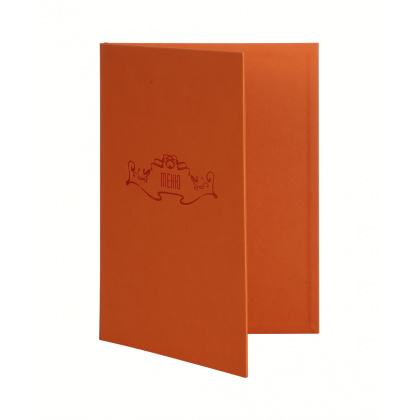 Папка для меню 250х320 мм Soft-touch, цвет оранжевый - интернет-магазин КленМаркет.ру
