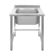 Ванна моечная односекционная Luxstahl ВМ1 6/6/8.5 (0.8) без фартука