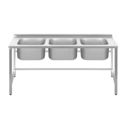 ВАННА моечная Luxstahl ВМ3 18/6/8.5 (стл.430-0.8) без фартука - интернет-магазин КленМаркет.ру