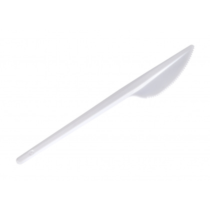 Нож одноразовый 165 мм 100 шт белый [ОП-142090] - интернет-магазин КленМаркет.ру
