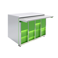 Прилавок нейтральный Luxstahl ПН-1200 Premium