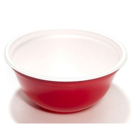 Контейнер для супа 500 мл вспененный полистирол красный (в упаковке 480 шт.) [116627] - интернет-магазин КленМаркет.ру