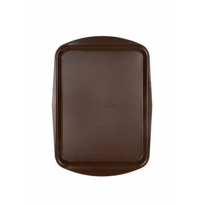 Поднос столовый 490х360 мм темно-коричневый полипропилен особо прочный  - интернет-магазин КленМаркет.ру