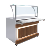 Прилавок нейтральный с верхней полкой Luxstahl ПНП -1200 Premium