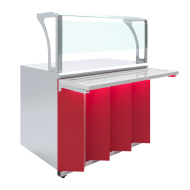 Прилавок нейтральный с верхней полкой Luxstahl ПНП -1200 Premium
