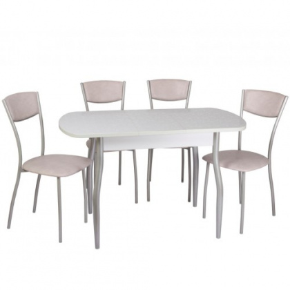 Обеденный комплект (1+4) Пластик стол + 4 стула Амарант (эмаль) - интернет-магазин КленМаркет.ру