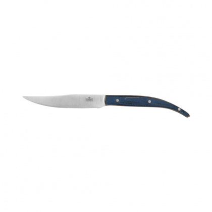Нож для стейка 235 мм без зубцов Luxstahl синяя ручка - интернет-магазин КленМаркет.ру