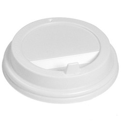 Крышка для стакана одноразовая D90мм с закр. питейником 100 шт. белая [ОП-050720] - интернет-магазин КленМаркет.ру