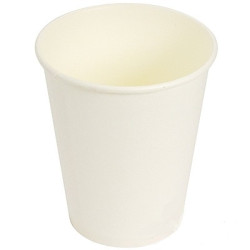 Стакан бумажный 1-слойный 300мл. D90мм, 50шт. белый [ОП-300022]  - интернет-магазин КленМаркет.ру