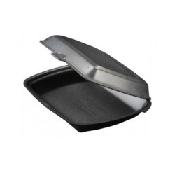Ланч-бокс одноразовый 1-секционный 250х207х61 мм черный (100 шт.) [254108] - интернет-магазин КленМаркет.ру