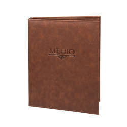 Папка для меню с прошивкой светло-коричневая - интернет-магазин КленМаркет.ру