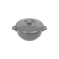 Горшок с крышкой «Corone» 450 мл серый [LQ-SK0037-431C]