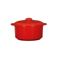 Горшок с крышкой «Corone» 300 мл красный [LQ-SK0038-R]