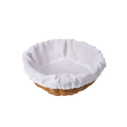 Чехол для корзинки пластиковой круглой габардин белый - интернет-магазин КленМаркет.ру