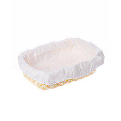 Чехол для корзинки пластиковой прямоугольной бязь белый - интернет-магазин КленМаркет.ру