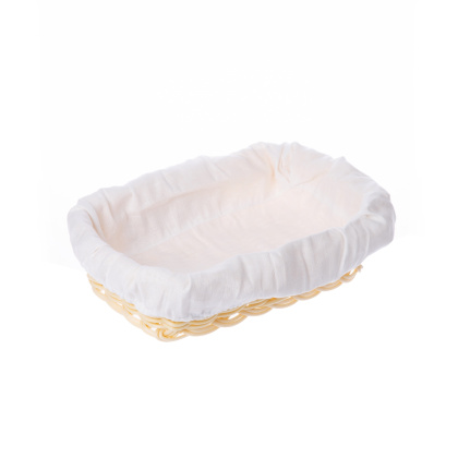 Чехол для корзинки пластиковой прямоугольной бязь белый - интернет-магазин КленМаркет.ру